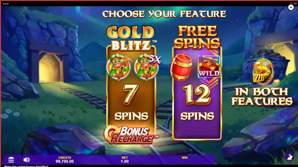 Lucky Lad Flynn dalam permainan slot Mining Pots of Gold Express Gold Blitz